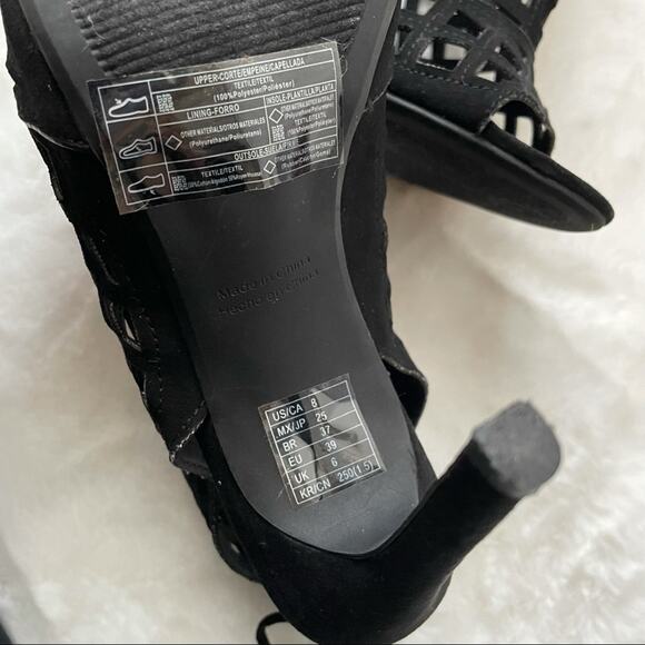 Forever21 Laser Cut Perforated Heels Size 8 - Picture 6 of 7